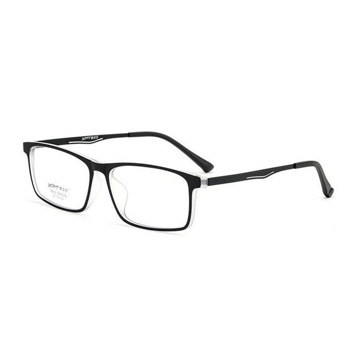 Hotony Unisex Full Rim TR 90 B Titanium Square Frame Eyeglasses 9830 Full Rim Hotony white  