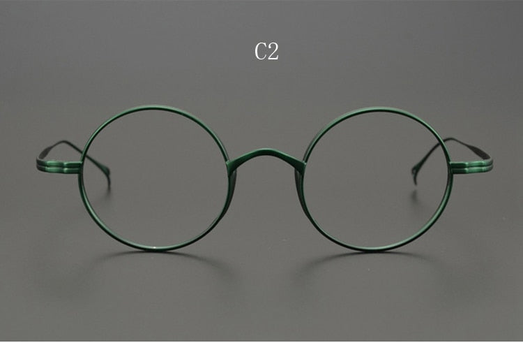 Yujo Unisex Full Rim 43mm Round Titanium Eyeglasses Full Rim Yujo C2 China 