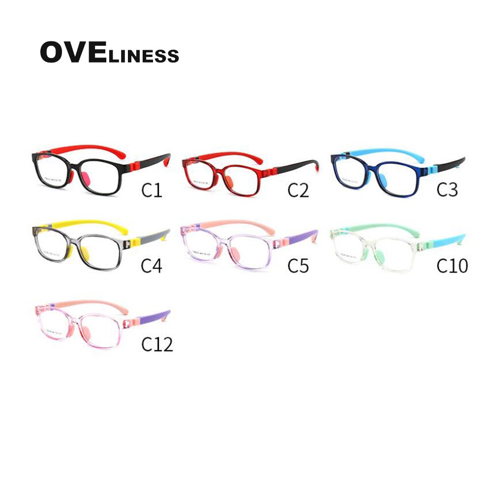 Oveliness Unisex Children's Full Rim Square Tr 90 Titanium Eyeglasses Olp03 Full Rim Oveliness   
