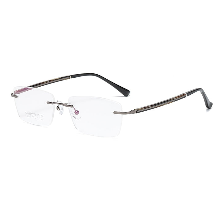 Zirosat 52033 Unisex Eyeglasses Square Rimless Rimless Zirosat grey  