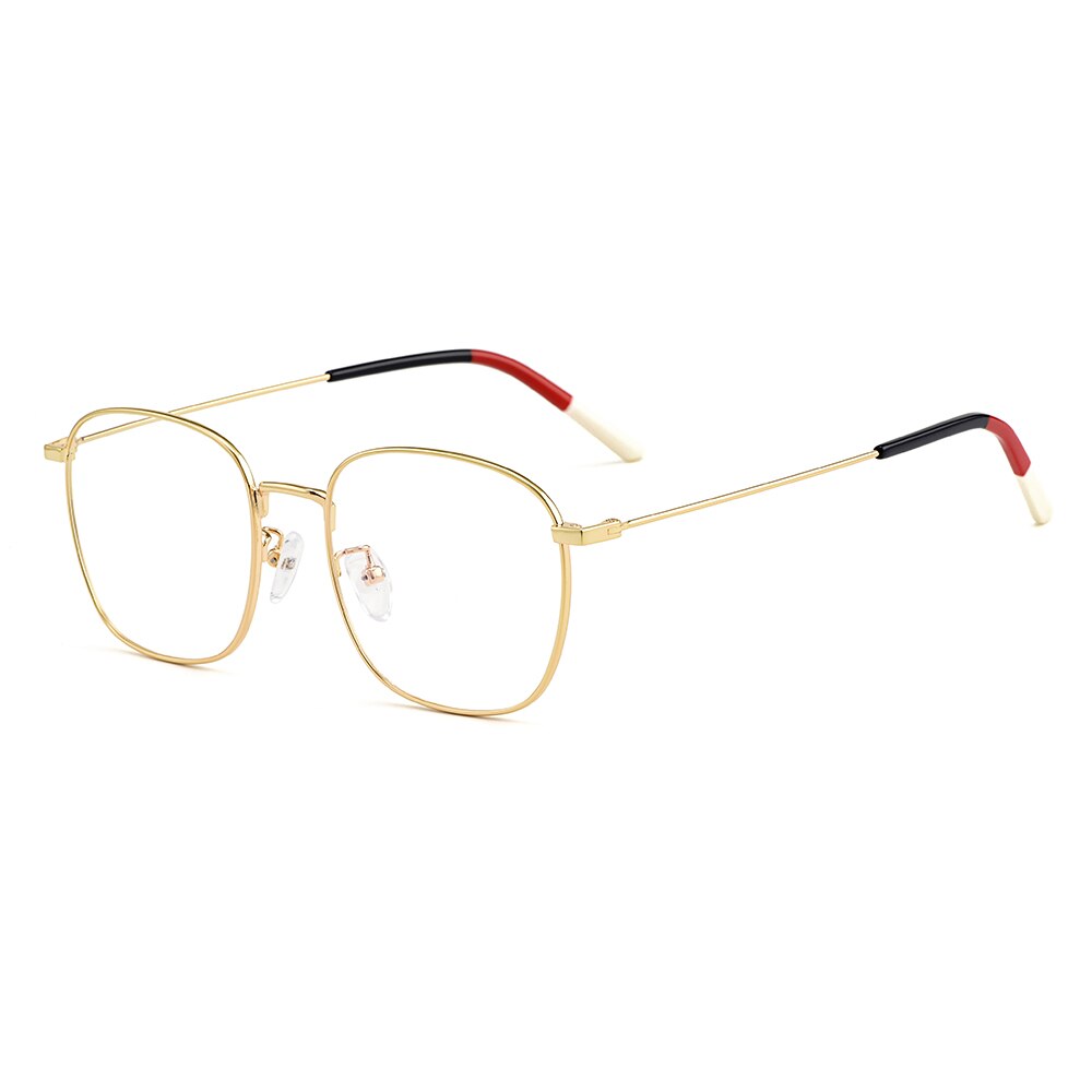 Gmei Unisex Full Rim Square Alloy Eyeglasses M0681 Full Rim Gmei Optical   