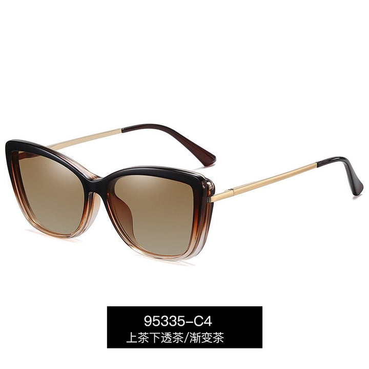 Women's Eyeglasses Polarized Sunglasses Magnetic Clip On 95335 Sunglasses Reven Jate   