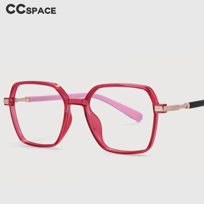 CCSpace Children's Unisex Full Rim Square Tr 90 Titanium Frame Eyeglasses 53970 Full Rim CCspace   