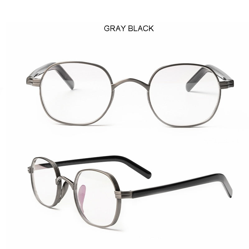 Aissuarvey Square Full Rim Titanium Acetate Frame Unisex Eyeglasses Full Rim Aissuarvey Eyeglasses gray  