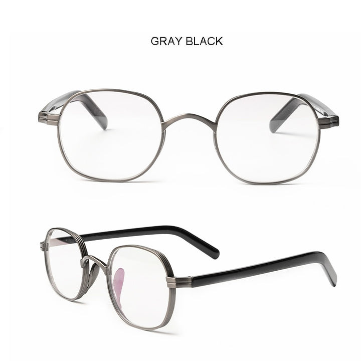 Aissuarvey Square Full Rim Titanium Acetate Frame Unisex Eyeglasses Full Rim Aissuarvey Eyeglasses gray  