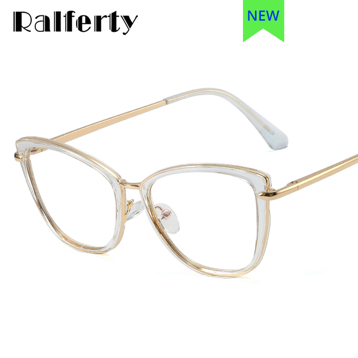 Ralferty Women's Eyeglasses Cat Eye Anti Blue Light F95290 Anti Blue Ralferty   