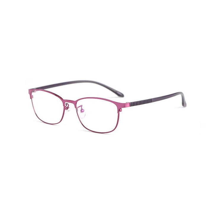 Hotony Women's Full Rim TR 90 Resin Alloy Square Frame Eyeglasses 3569 Full Rim Hotony Purple  
