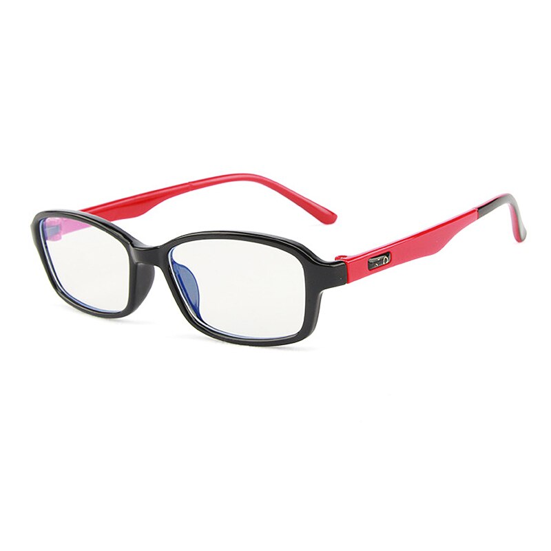 Yimaruili Unisex Children's Full Rim Square Acrylic Frame Eyeglasses F1676 Full Rim Yimaruili Eyeglasses Black Red  