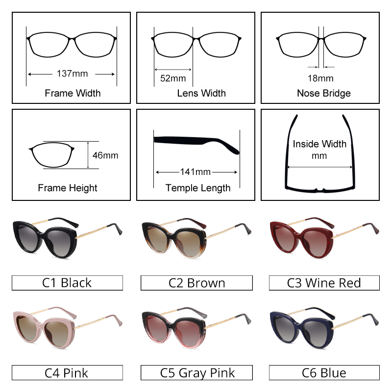 Ralferty Clip On Sunglasses Women Cat's Eye Glasses Anti Blue Light F95336 Clip On Sunglasses Ralferty   