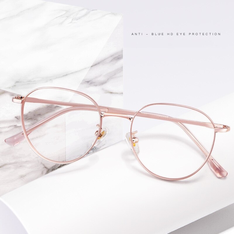 Yimaruili Unisex Full Rim β Titanium Round Frame Eyeglasses 80047 Full Rim Yimaruili Eyeglasses   