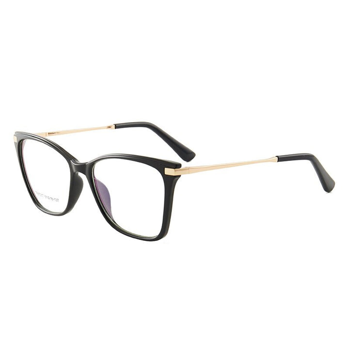 Hotony Women's Full Rim TR 90 Resin Cat Eye Frame Eyeglasses 7017 Full Rim Hotony black  