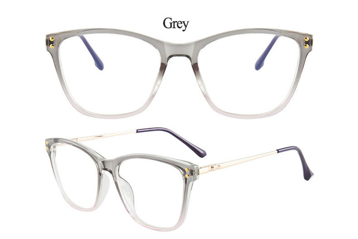 Hotony Women's Full Rim TR 90 Resin Cat Eye Frame Eyeglasses 7032 Full Rim Hotony   