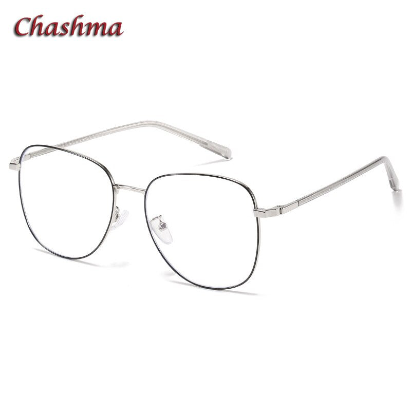 Chashma Ochki Unisex Large Round Square  Stainless Steel Eyeglasses 7214 Frame Chashma Ochki   
