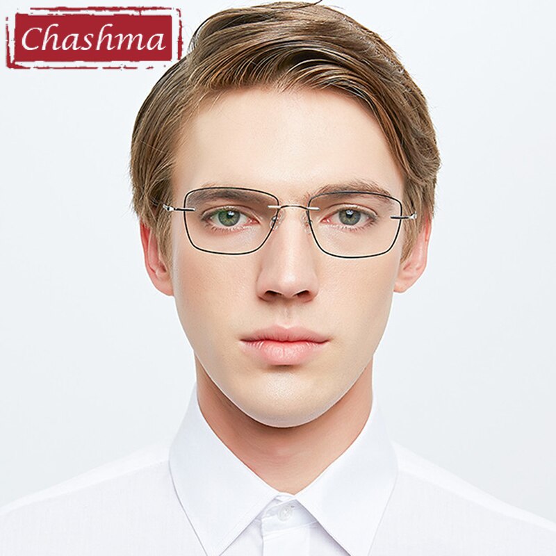Chashma Ottica Unisex Full Rim Square Titanium Eyeglasses 9063 Full Rim Chashma Ottica   