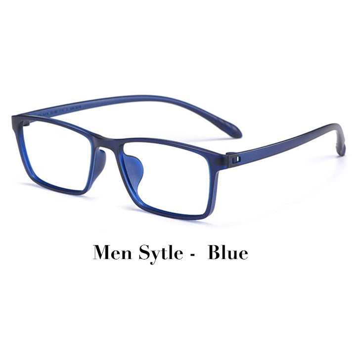 Hotochki Unisex Full Rim TR-90 Resin Frame Eyeglasses X1x2 Full Rim Hotochki MenStyle-Blue  