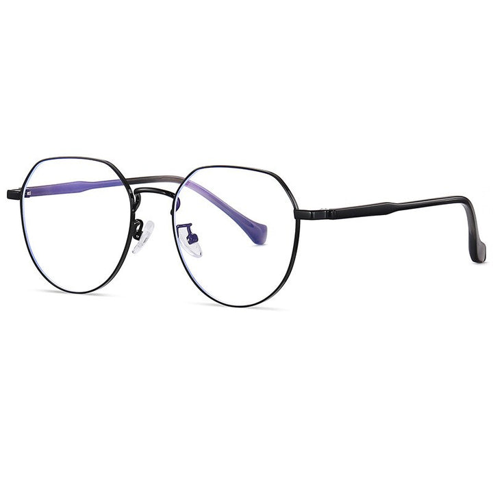 Handoer Unisex Full Rim Irregular Round Alloy Eyeglasses Ld219 Full Rim Handoer C01-P81  
