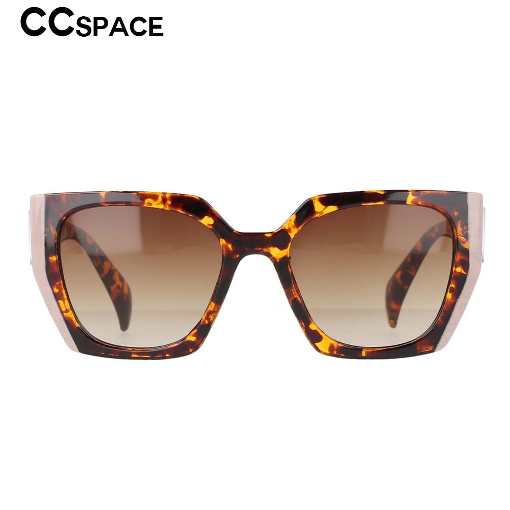 CCSpace Women's Full Rim Square Cat Eye Resin Frame Sunglasses 53222 Sunglasses CCspace Sunglasses   