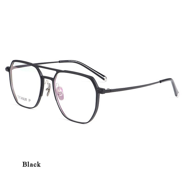 Hotochki Unisex Full Rim Titanium Alloy IP Plated Frame Eyeglasses Full Rim Hotochki   