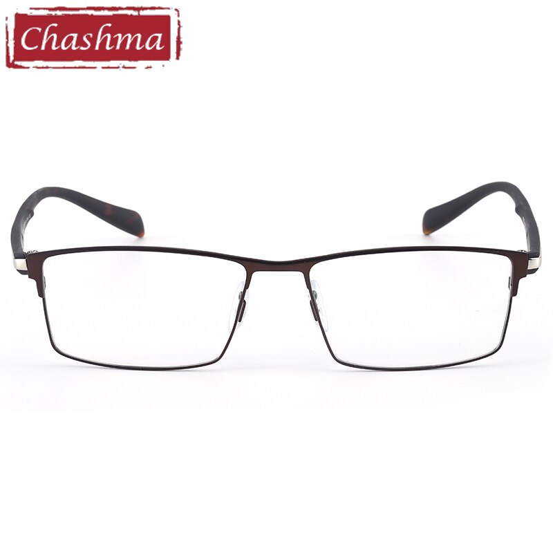 Chashma Ottica Men's Full Rim Large Square Titanium Eyeglasses 9282 Full Rim Chashma Ottica   