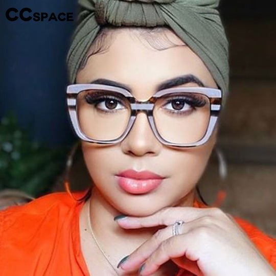 Ccspace Womens Oversized Square Eyeglasses Fuzweb 