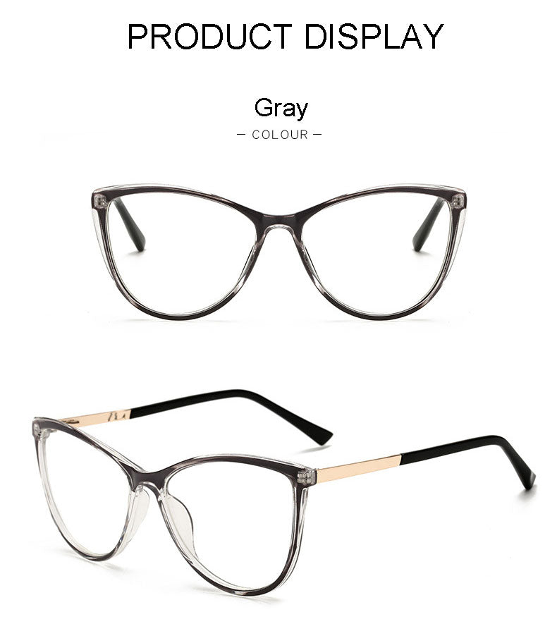 Hotony Unisex Full Rim Cat Eye Alloy Frame Eyeglasses 32002 Full Rim Hotony   