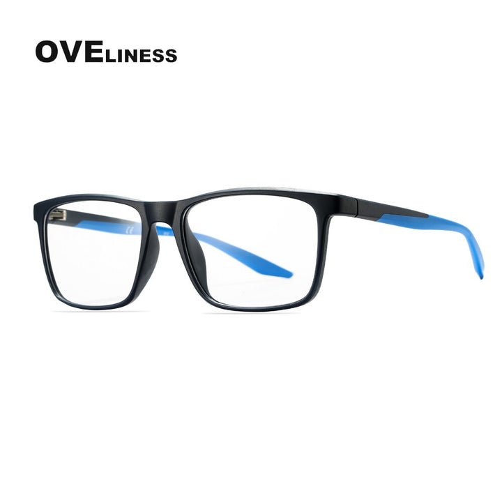 Oveliness Unisex Full Rim Square Tr 90 Titanium Eyeglasses Ol71p32 Full Rim Oveliness blue  