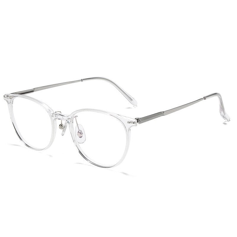Aissuarvey Round Titanium Full Rim Frame Eyeglasses Unisex Full Rim Aissuarvey Eyeglasses TRANSPARENT  