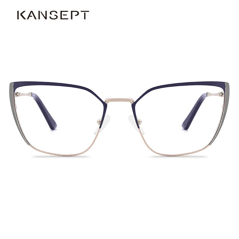 Kansept Women's Full Rim Cat Eye Stainless Steel Frame Eyeglasses Mg3572 Full Rim Kansept   
