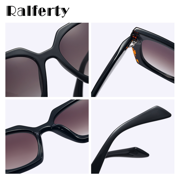 Ralferty Women's Full Rim Square Cat Eye Acetate Polarized Sunglasses F95324 Sunglasses Ralferty   