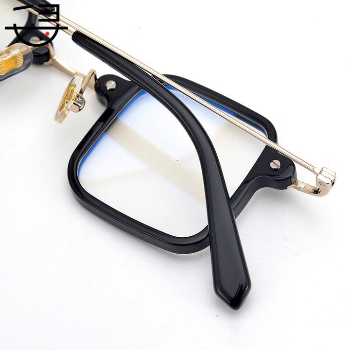 Aissuarvey Unisex Acetate Metal Square Full Rim Eyeglasses Hp506 Full Rim Aissuarvey Eyeglasses   