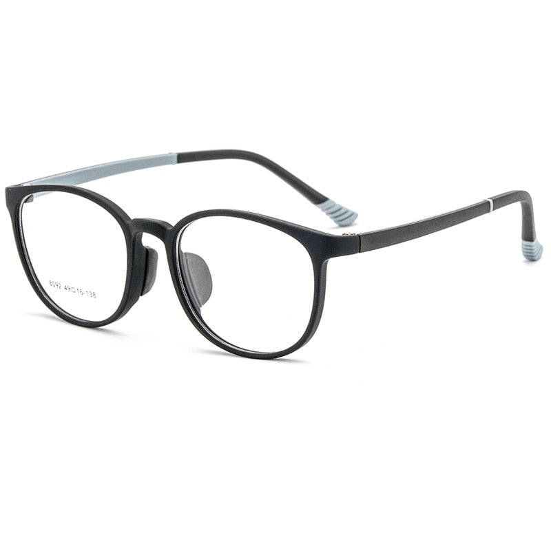 Aissuarvey Children's Tr90 Small Round Full Rim Frame Unisex Eyeglasses 8092 Full Rim Aissuarvey Eyeglasses gray  