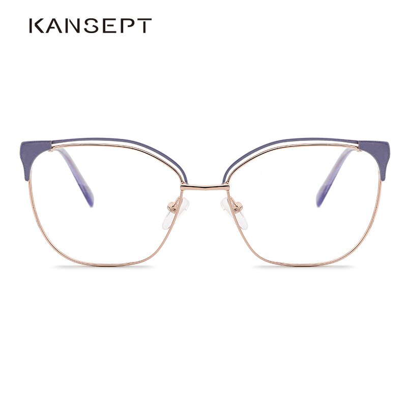 Kansept Women's Full Rim Cat Eye Stainless Steel Frame Eyeglasses Mg3532 Full Rim Kansept   