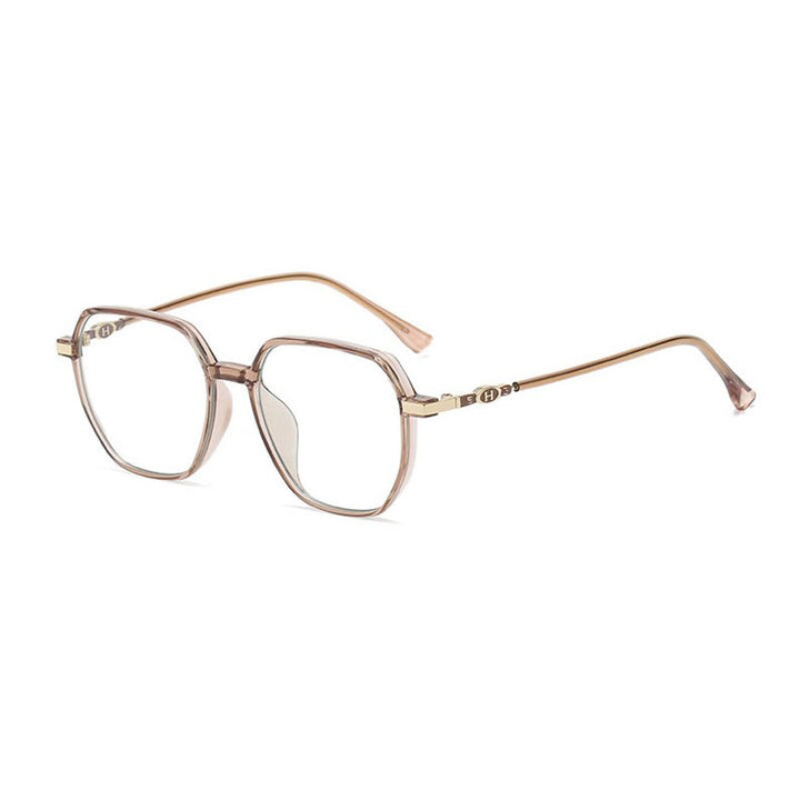 Handoer Unisex Full Rim Polygonal Square Tr 90 Eyeglasses Lk304 Full Rim Handoer   