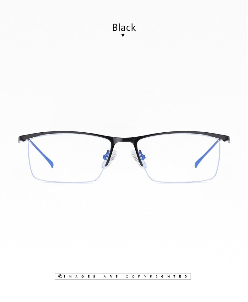Yimaruili Men's Semi Rim Alloy Frame Eyeglasses 5910 Semi Rim Yimaruili Eyeglasses   