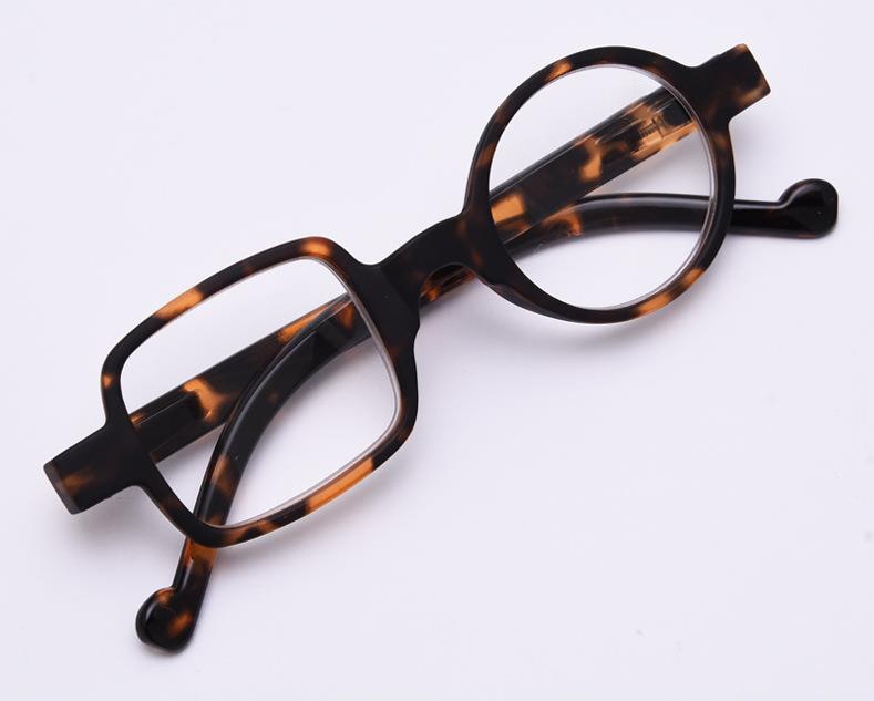 Unisex Eyeglasses Ultra-light Frame One Round One Square Frame Cubojue   