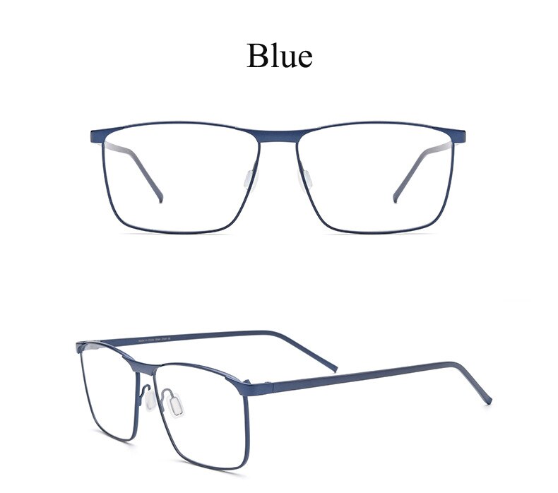 Unisex Full Rim Titanium Frame Eyeglasses Br18526 Full Rim Bclear Blue  