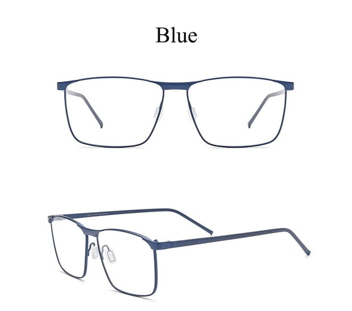 Unisex Full Rim Titanium Frame Eyeglasses Br18526 Full Rim Bclear Blue  