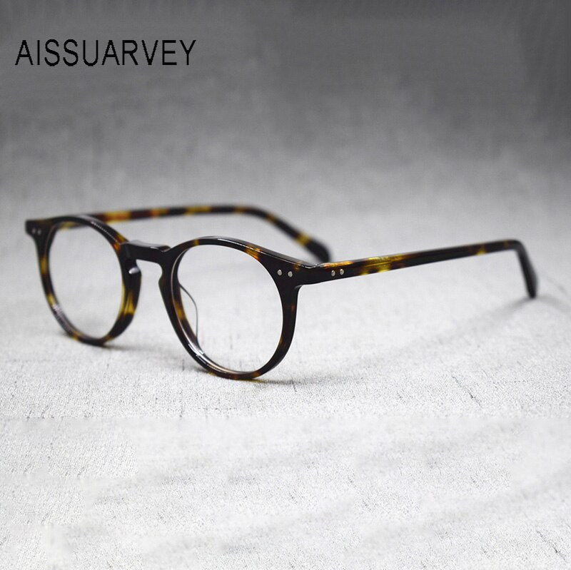 Aissuarvey Handcrafted Unisex Full Rim Acetate Frame Eyeglasses As10031 Full Rim Aissuarvey Eyeglasses Tortoise  