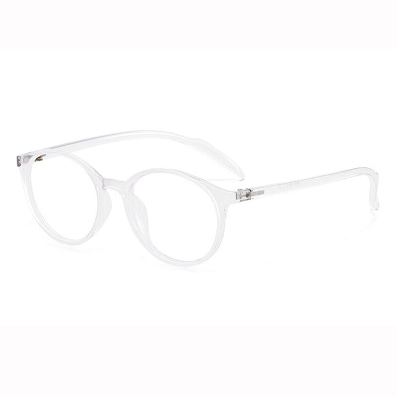 Hotony Women's Full Rim Round TR 90 Resin Frame Eyeglasses 1026 Full Rim Hotony white  