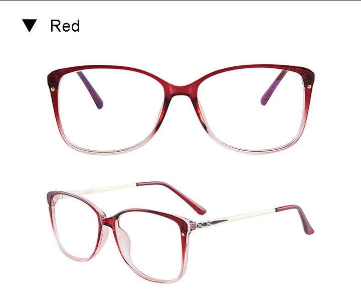 Hotony Women's Full Rim TR 90 Resin Square Frame Eyeglasses 7034 Full Rim Hotony   