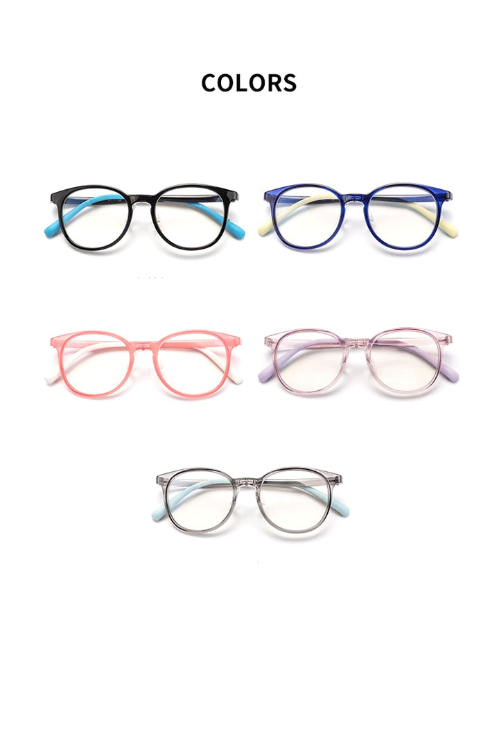 KatKani Unisex Children's Full Rim Round Silicone Frame Eyeglasses B5001 Full Rim KatKani Eyeglasses   