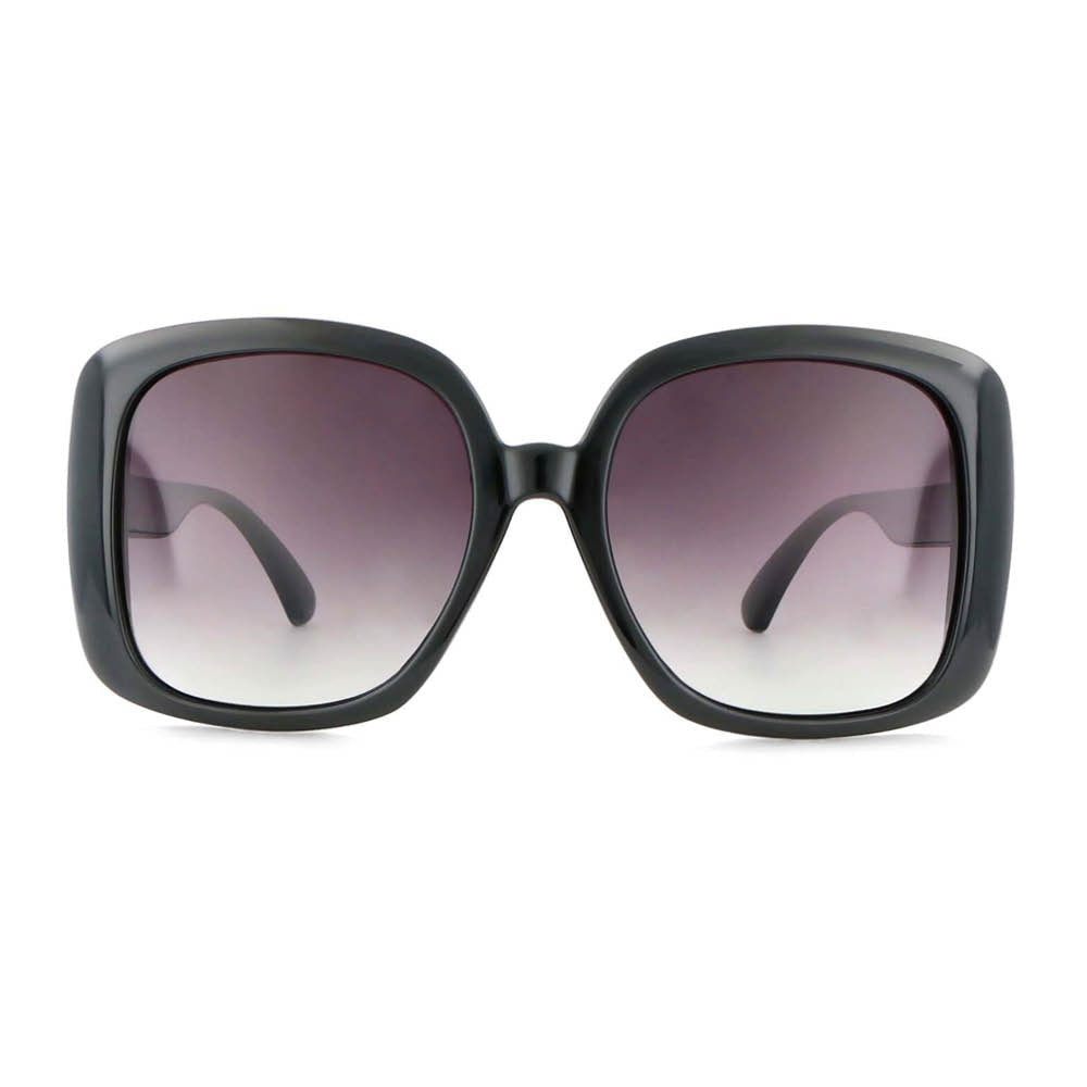 CCSpace Women's Full Rim Oversized Square Resin Frame Sunglasses 53656 Sunglasses CCspace Sunglasses black  