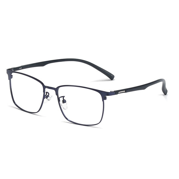 Yimaruili Men's Full Rim Alloy Frame Eyeglasses 89027 Full Rim Yimaruili Eyeglasses Blue  