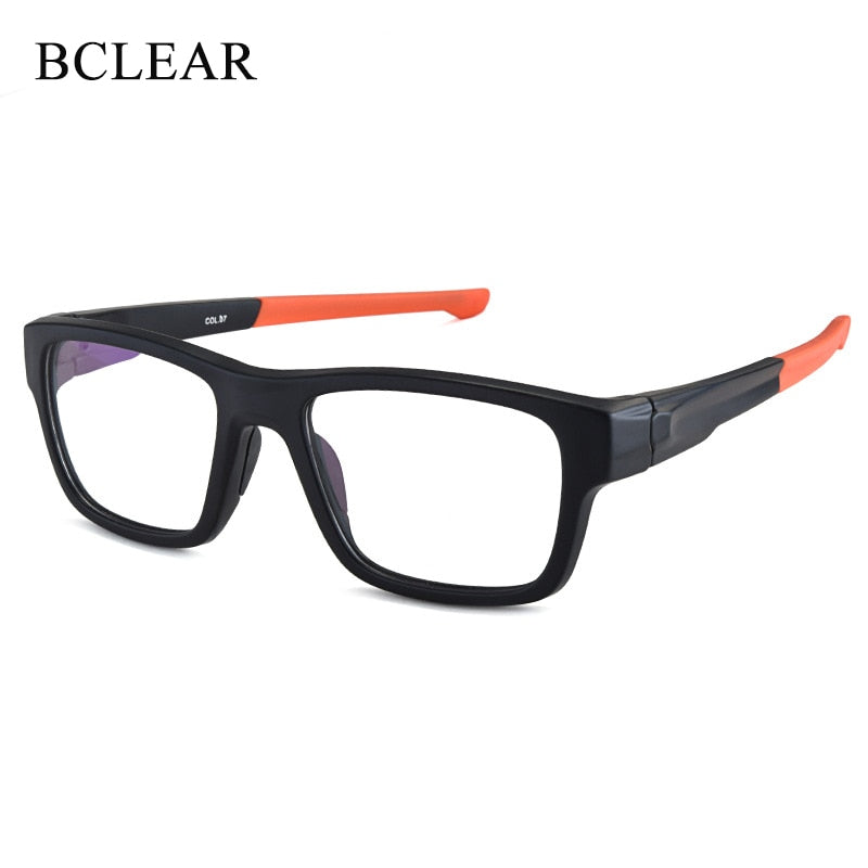 Bclear Men's Eyeglasses Tr90 Half Frame Square Sports 1077