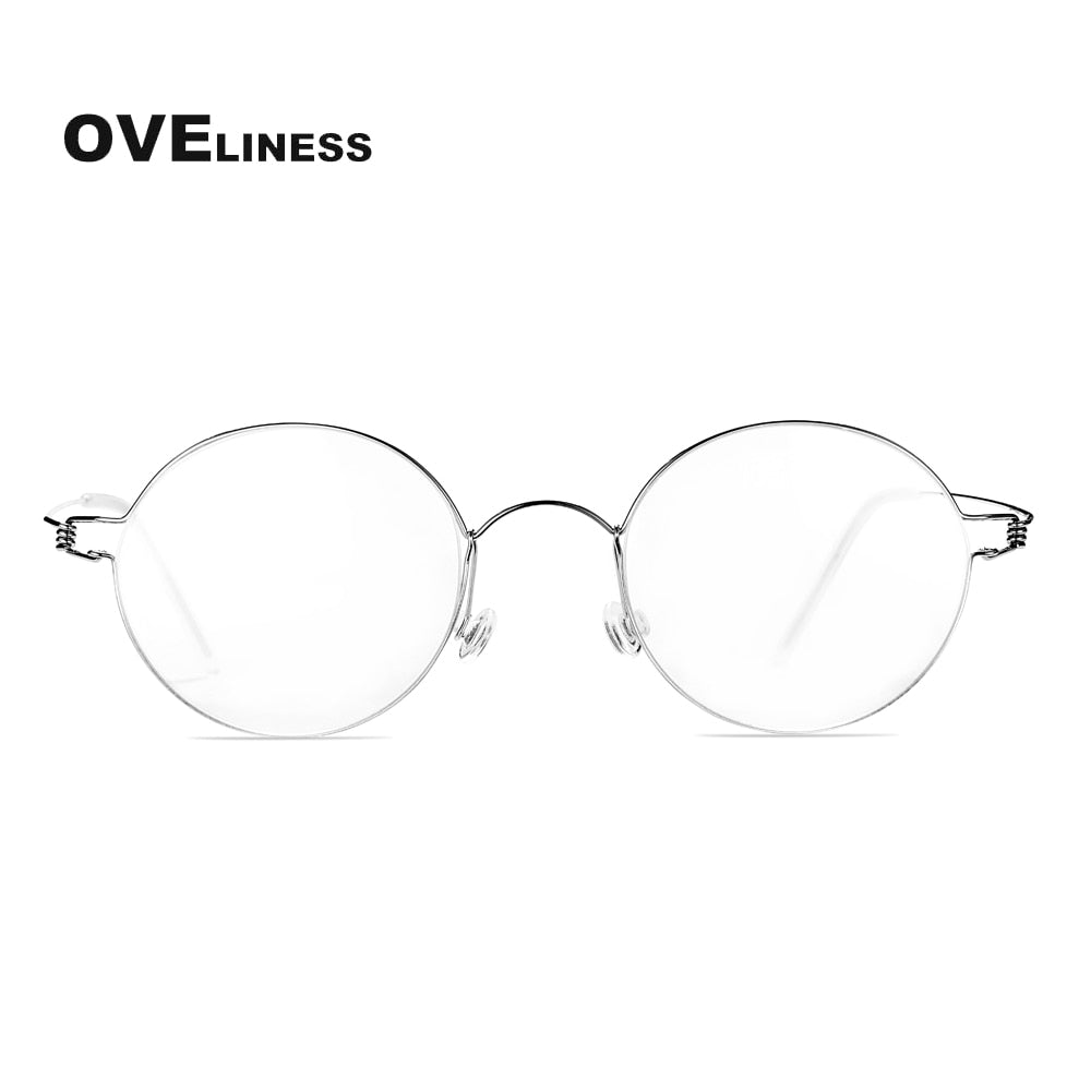 Oveliness Unisex Full RimTitanium Screwless Eyeglasses Ols02 Full Rim Oveliness silver  