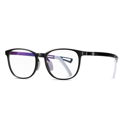 Ralferty Kids' Eyeglasses Acetate Non-Slip D5111 Full Rim Ralferty C1 Shiny Black  