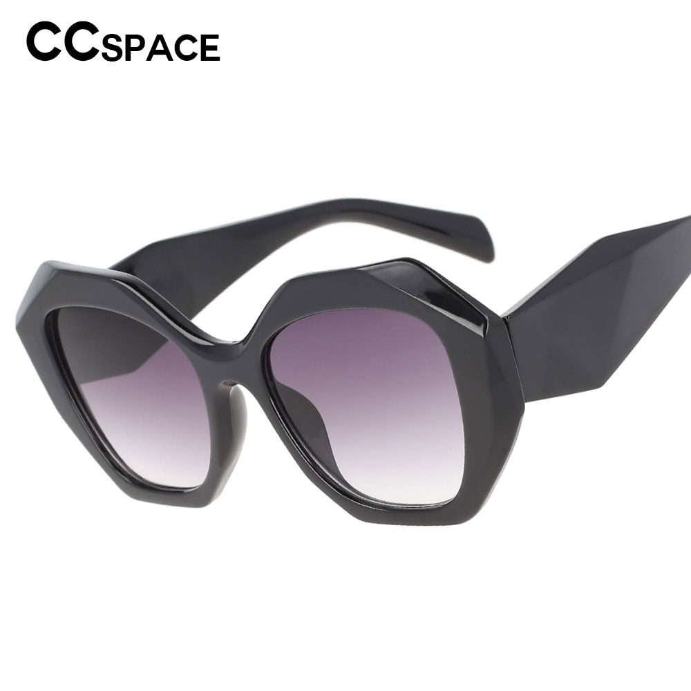 CCspace Women's Full Rim Oversized Cat Eye Square Acetate Frame Sunglasses 53378 Sunglasses CCspace Sunglasses   