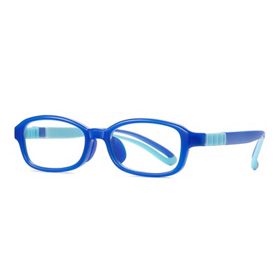 Ralferty Kids' Eyeglasses Flexible Silicone D5117 Frame Ralferty C3 Dark Blue  