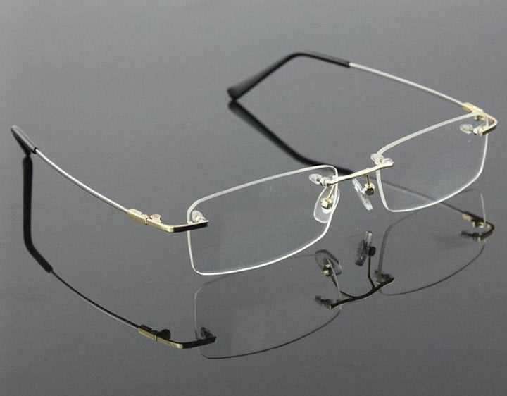 Men's Rimless Titanium Eyeglasses – FuzWeb