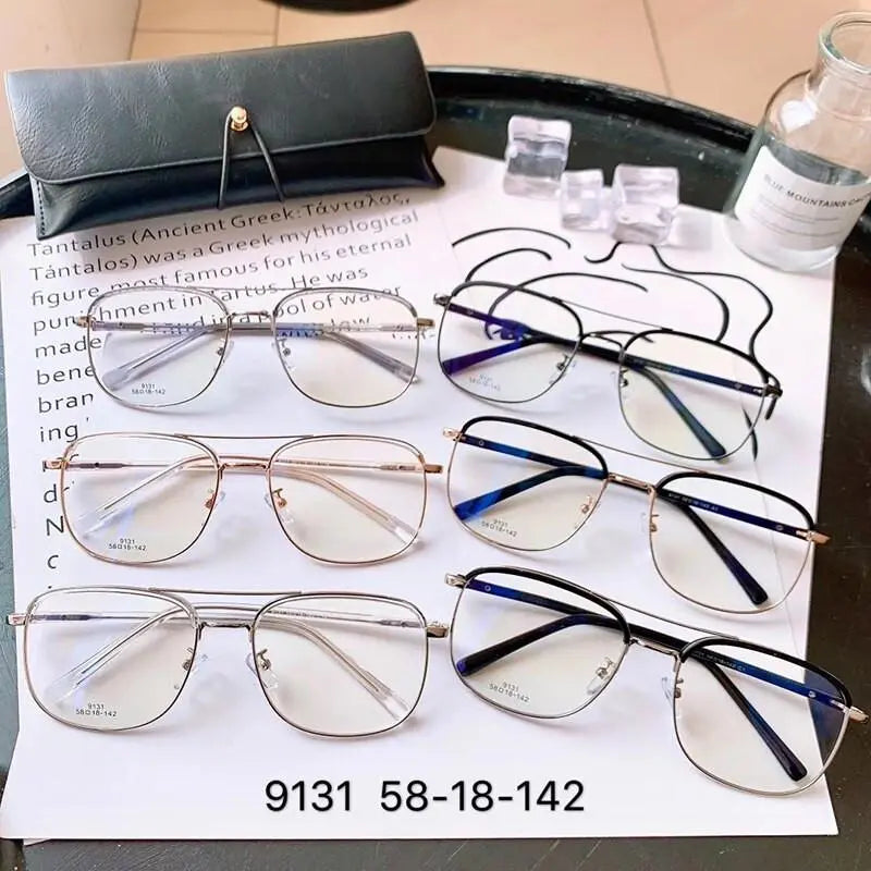 Double Bridge Square Frame Eyeglasses – FuzWeb